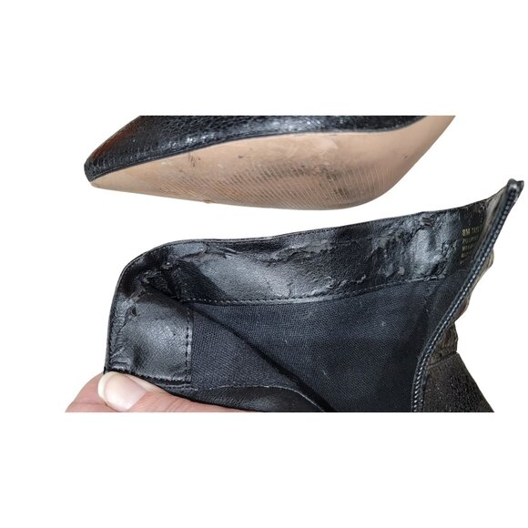 XOXO Womens Taylor Black Snake Print Ankle Boots - Women's 8 - Picture 8 of 10